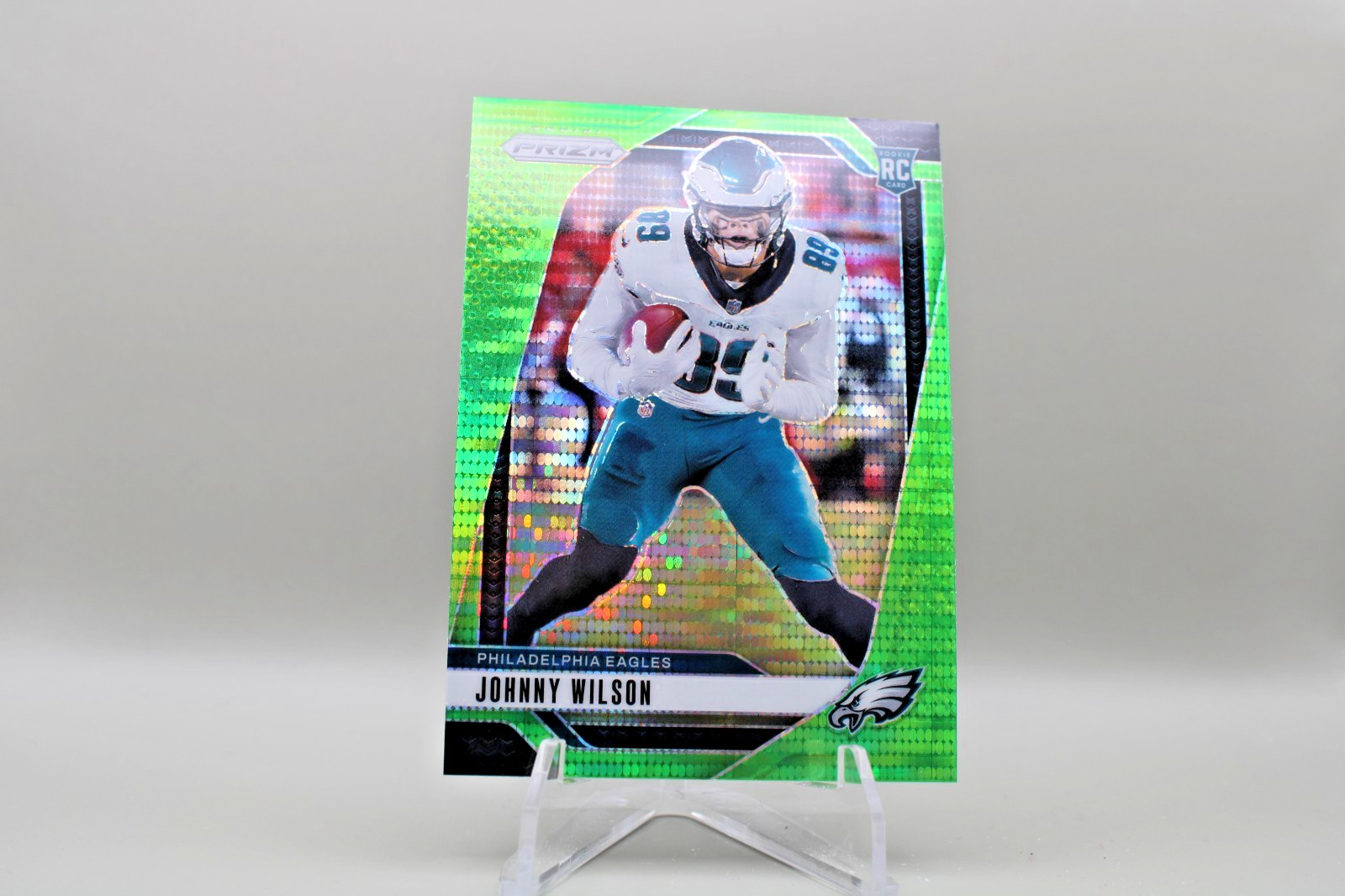 2024 Panini Prizm - Rookies Johnny Wilson #355 Neon Green Pulsar Prizm (RC)
