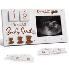 Sonogram Picture Frame Ultrasound Photo Countdown Weeks Baby Announcement
