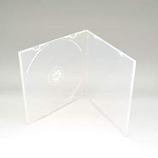 5.2mm CD Case, Slim Single Clear PP Poly Plastic Cases with Outer Sleeve, 100
