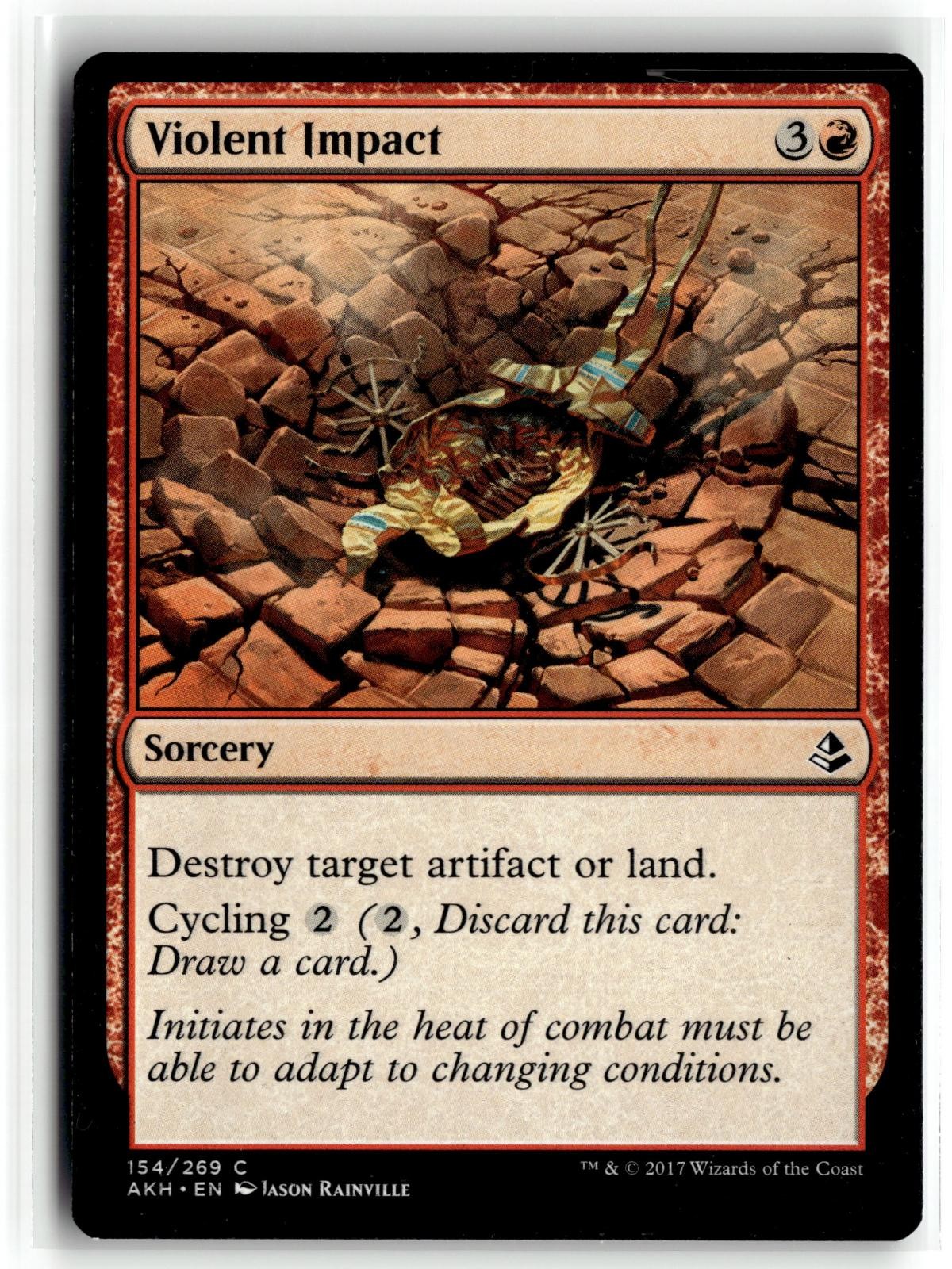 VIOLENT IMPACT 154 COMMON AMONKHET MAGIC: THE GATHERING LIGHTLY PLAYED