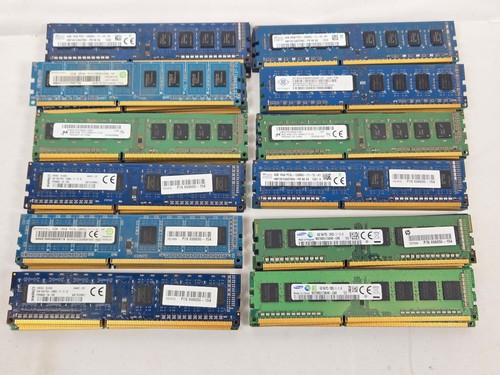 [Lot of 190] 4GB PC3-12800U DDR3-1600 Desktop Memory UDIMM - Mixed Brand DDR3/L