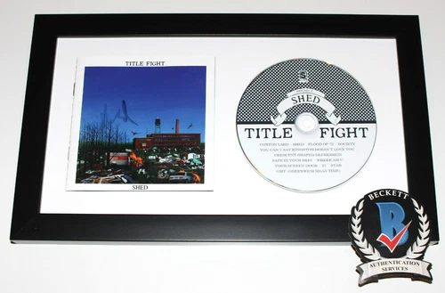 NED RUSSIN SIGNED FRAMED TITLE FIGHT 'SHED' CD COVER ALBUM BAND BECKETT COA