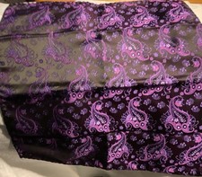 Handmade Dark Purple Fuchsia Paisley Mens Pocket Square