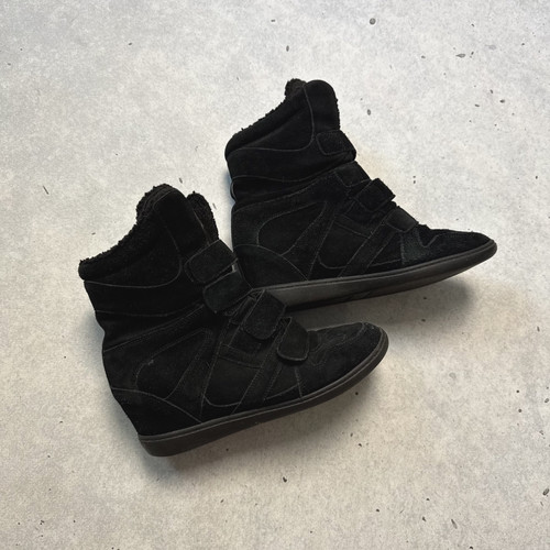 Y2K SKCH+3 Bekett Sneakers Isabel Marant Style Suede Platform Sneakers EUR 39
