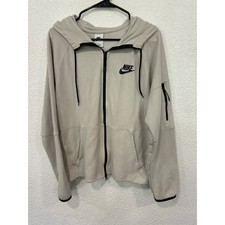 Nike Tech Fleece Full Zip Hoodie Mens M Light Bone DD5284-073 Sportswear Jacket