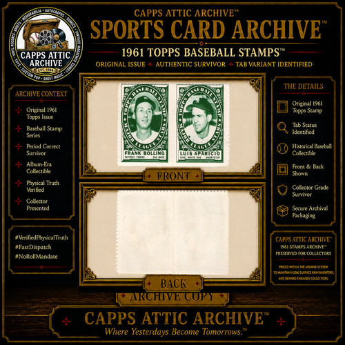 Luis Aparicio 1961 Topps Stamps card