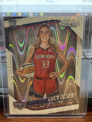 2025 Panini Prizm WNBA #145 Lucy Olsen RC Image Variation White Seismic Prizm