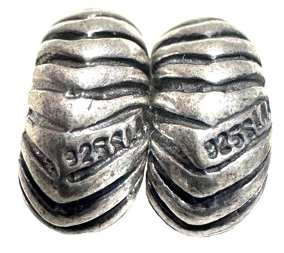 (PAIR) Trollbeads 1980 MUSEUM Beads Set of 2 ANGEL TIPS TAGBE-20119