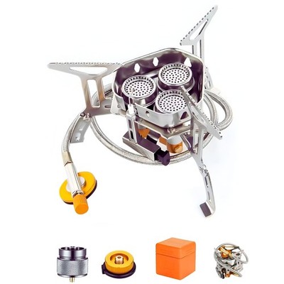 Portable Camp Stove 6800W, Backpacking Stove, 1Lb Propane Tank for Adapter, B...