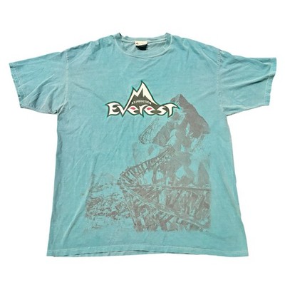 Vintage Disney Expedition Everest T Shirt XL Teal Animal Kingdom Graphic Tee