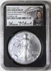 1997 American Silver Eagle Mint Error NGC MS69, Label Signed by Anna Cabral