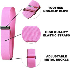 Classic Sleeve Garters for Men and Women, Adjustable Elastic Armband, Shirt S...