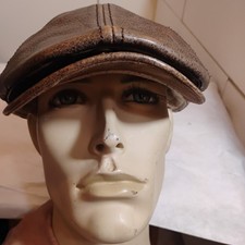 Goorin Bros 100% Leather  Men's X- Large Brown Newsboy