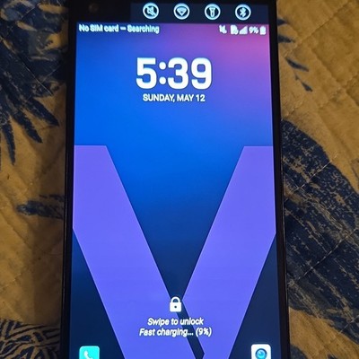 LG V20 Bar Smartphone Black Android Mobile Phone Sleek Design LOCKED  FOR PARTS 