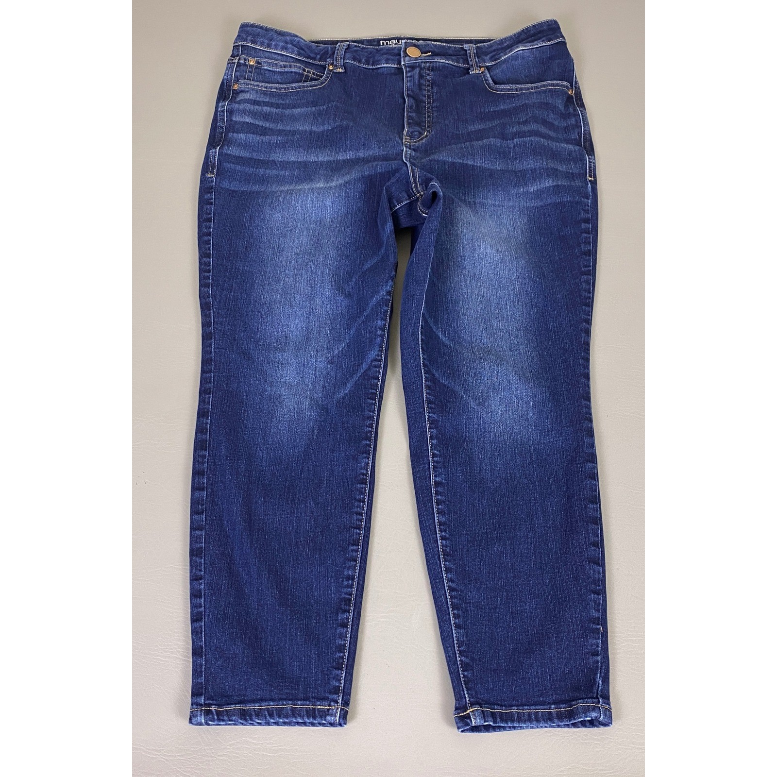 High Rise Skinny Women's Plus 18 X-short Blue Dark Wash