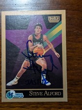 Steve Alford Auto Inscription RARE Skybox 1990 Signed In Person HOOSIER LEGEND
