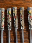 Vintage Seoul Korea (5) Appetizer/Cocktail Fork + (1) spoon Enamel Bird — photo 9