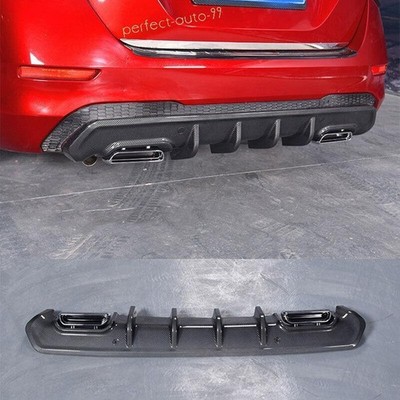 Carbon Fiber Rear Bumper Lip Diffuser Bodykit 2 Out For Nissan Sentra 2020-2023