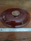 Hull Pottery Oven Proof Brown Drip Glaze 8.5" Ovl Casserole Dish Replacement Lid