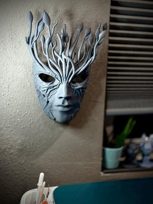 {Unpainted}The Dryad's Embrace Mask - Spirit of the Woods -Renaissance Fairy Art