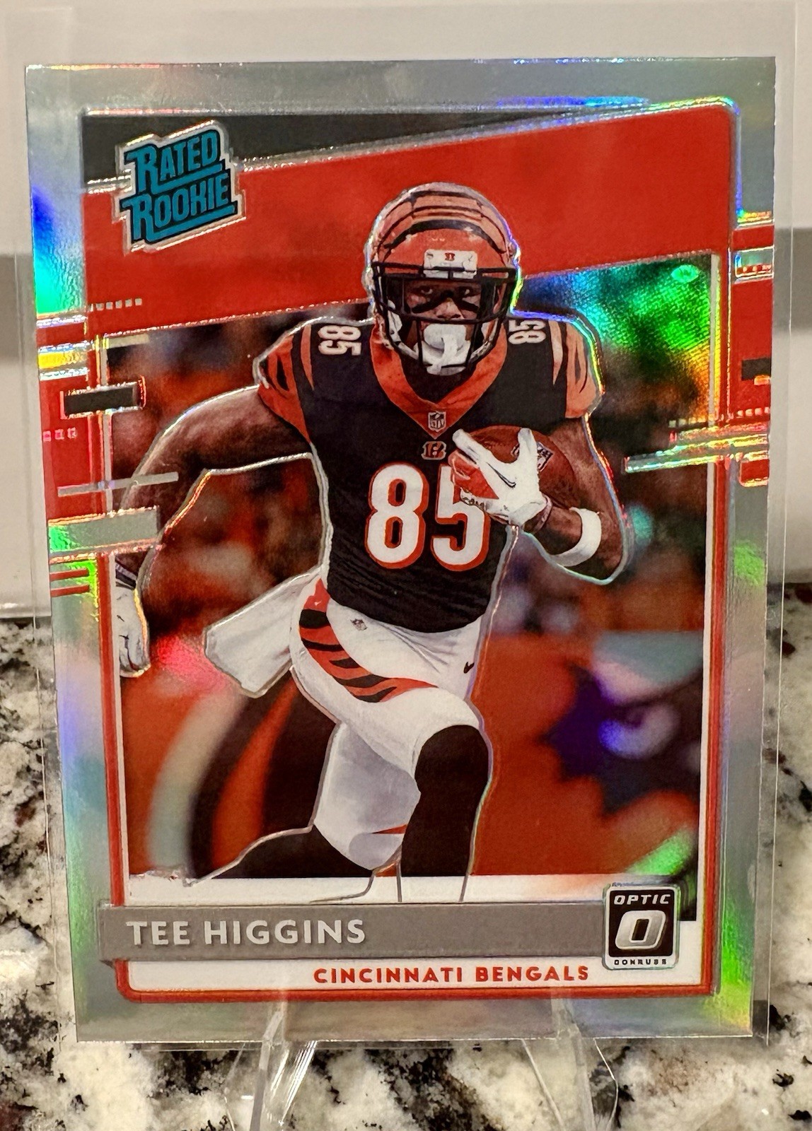 2020 Panini Donruss Optic - Rated Rookies Tee Higgins #160 Holo Prizm (RC)