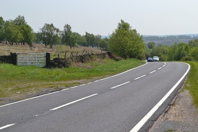 Foto A3 Blick über die A621 bei Ramsley Lodge Moorhall\/SK3074 um 2012