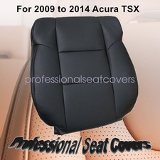 Driver Side Lean Back Perforated Leather Seat Cover Black For 09-14 Acura TSX
