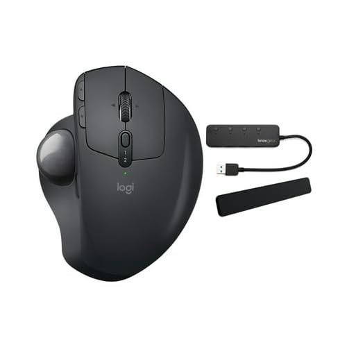 Logitech MX ERGO Advanced Wireless Trackball Bundle with MX Palm Rest and 4-Port - Picture 1 of 9
