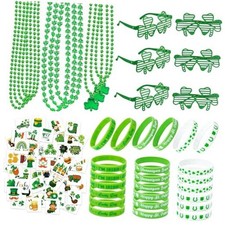 140PCS St Patricks Day Accessories, St. Patrick's Day Glasses Bracelets