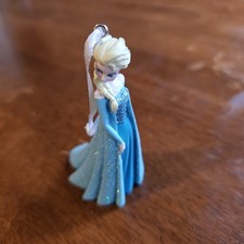 Disney Frozen Elsa Christmas Ornament Ice Queen Princess Glittery Dress Holiday