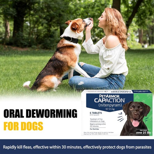 1 CONFEZIONE Capstar Nitenpyram 57mg 6 Compresse per Cani, Sverminazione Orale per Cani - Foto 3 di 8