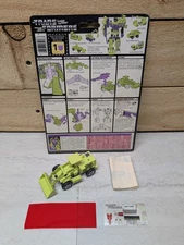 G1 Transformers Constructicon Scrapper w/Card,Tech Spec,Decoder,Partial Stickers