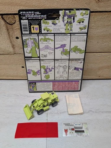 G1 Transformers Constructicon Scrapper w/Card,Tech Spec,Decoder,Partial Stickers