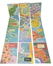 American Geographical Society Around The World Program 1950s Lot Of 12 Vintage