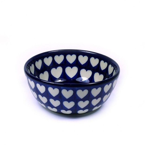 Nibble Bowl - Hearts - 0017-0375JX - Polish Pottery - Picture 1 of 1