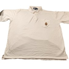 Vintage Polo Ralph Lauren Polo Shirt Mens Medium White Crest Logo Hong Kong 90s