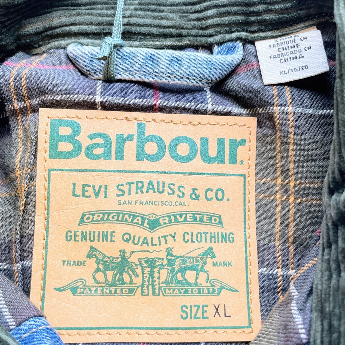LEVI'S x Barbour Type II Denim Trucker Jacket Washed Indigo | eBay