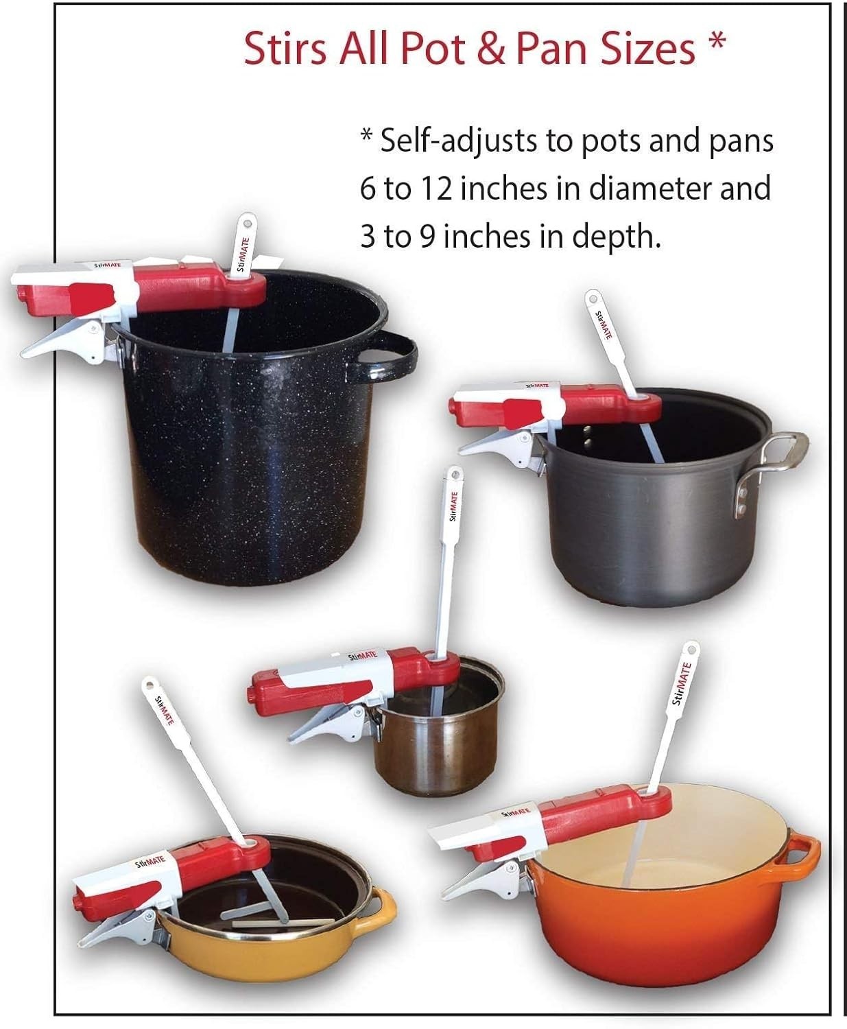 Self-Adjusting Pot Stirrer - Cordless, Powerful