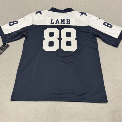 Dallas Cowboys Jersey Mens Large Navy Blue NFL Football CeeDee Lamb Nike NEW #88