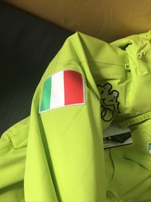 Kappa Fisi Ski Italia Team Winter Sports YELLOW RACE Jacket ZIP  Hooded Sz SM NU