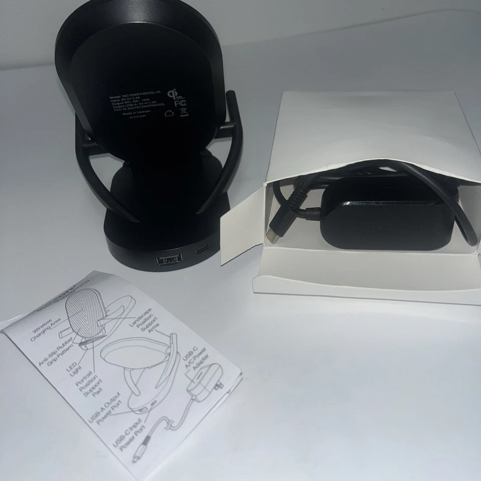 Soporte de carga inalámbrica de carga rápida Verizon para iPhone 8 X XS 11 12 Pro Max S21 Foto 3 de 4