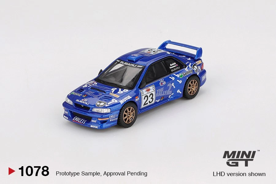 TRUESCALE MINIATURES MINI GT 1/64 SUBARU IMPREZA WRC99 NO.23 2000 ACROPOLIS RALLY (LHD) MGT01078-L