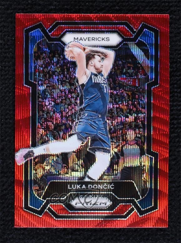 2023-24 Panini Prizm Ruby Wave Prizm Luka Doncic #110 0h28