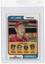 Red Schoendienst 1974 Topps # 236 St. Louis Cardinals *NM-MT* HOF
