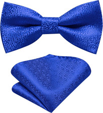 Bow Ties for Boys Pre-Tied Silk Kids Bow Tie Adjustable Boys Bowties with Pocket
