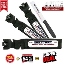 3 SELECTOOL SET-Scissor Knife Axe Serrated Sharpening Multitool +Training Knife