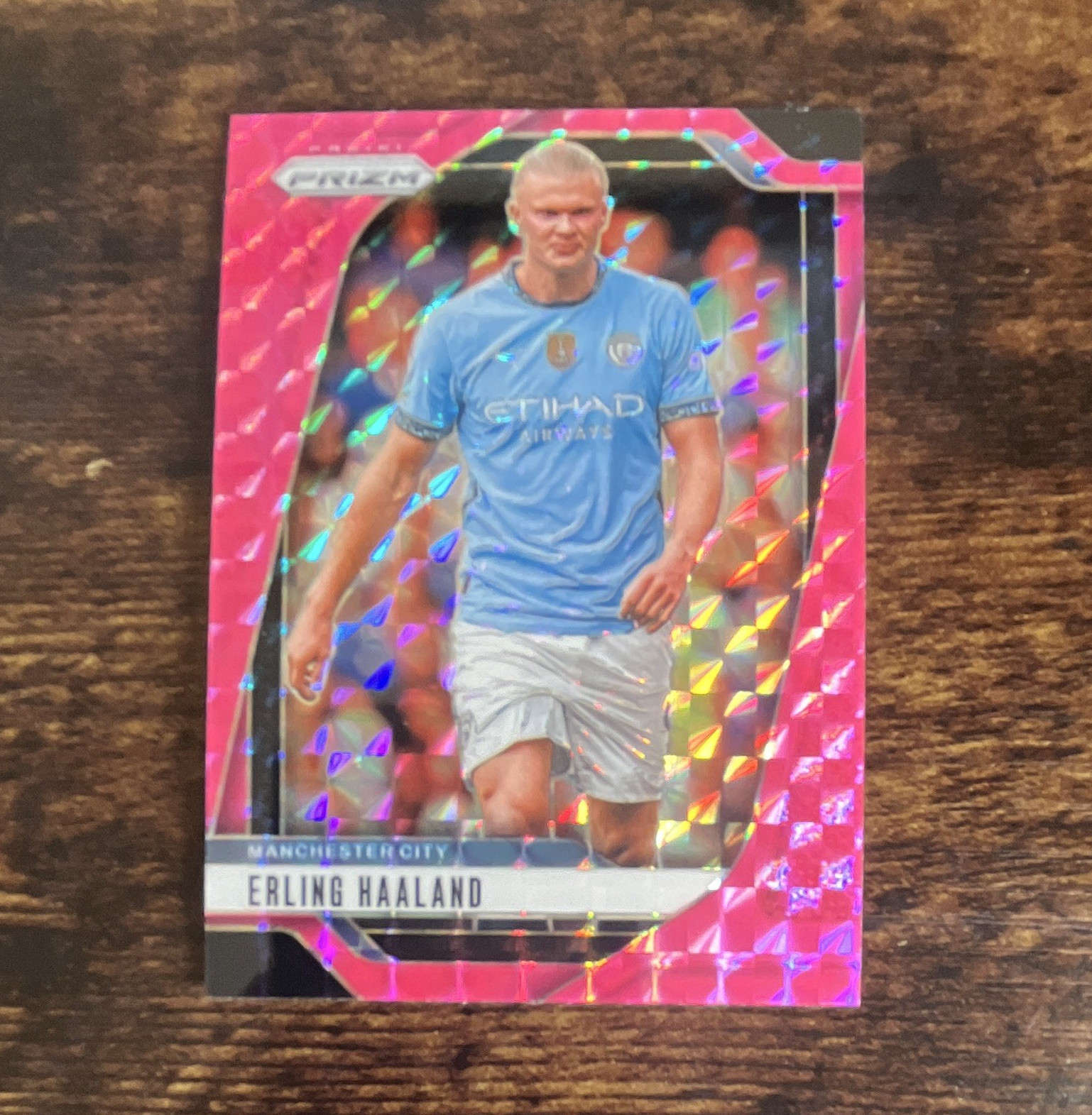 Panini Prizm Premier League 2024-25 Erling Haaland Manchester City #9 Pink