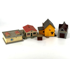 HO Scale Railroad Structures for Train Layout: House Shed Office Store Dock
