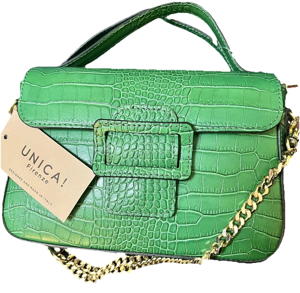 Pelle Leather Handbag Vera Pelle Tasche GrÃ¼n Strap Mint Berry