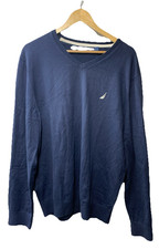 Nautica Men's Navtech Performance Classic-Fit Soft V-Neck Sweater Size XL Navy
